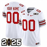 Men's Ohio State Buckeyes Active Player Custom White 2025 CFP Final Patch F.U.S.E. Vapor Limited Stitched Football Jersey,baseball caps,new era cap wholesale,wholesale hats